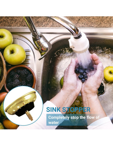 Filtro de Drenaje KONE Acero Inoxidable 8 cm Tapón Universal