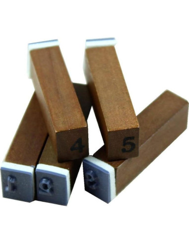 Estone 70pcs Sello de Goma Alfabeto en Caja de Madera