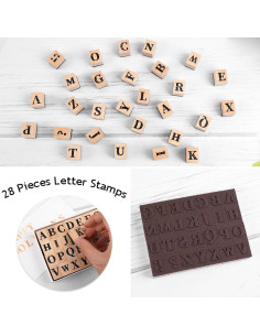 Juego de Sellos de Letras Mayúsculas Dizdkizd - 28 Piezas 2