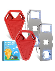 Cerradura de puerta portátil HELEMAN - 2 unidades, seguridad viaje