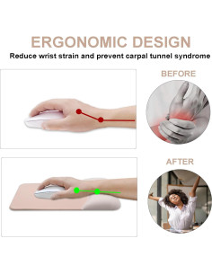 Alfombrilla de Ratón Ergonómica NEENALO con Reposamuñecas de Gel 2