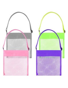 Bolsas de Playa de Malla TUPARKA 4 Pcs Ajustables 22x21cm