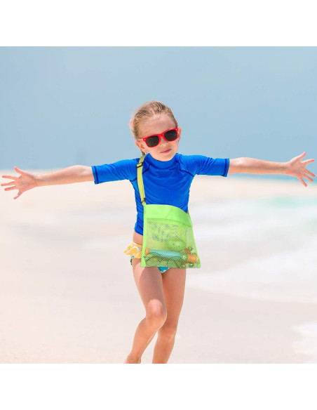 Bolsas de Playa de Malla TUPARKA 4 Pcs Ajustables 22x21cm