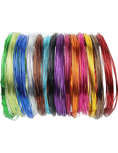 14 Rollos de Alambre de Aluminio 1mm para Manualidades DIY