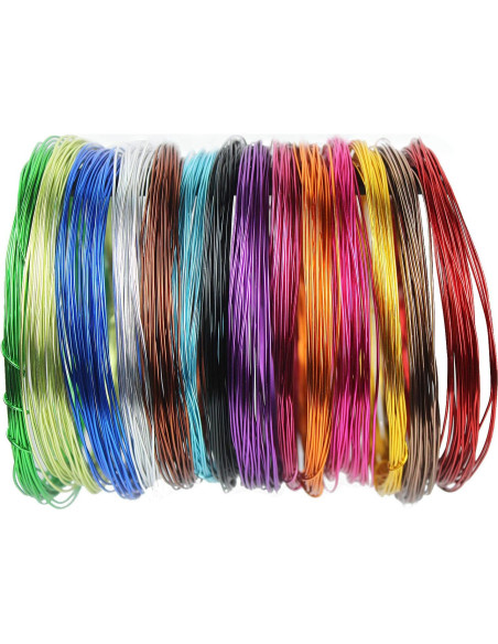 14 Rollos de Alambre de Aluminio 1mm para Manualidades DIY