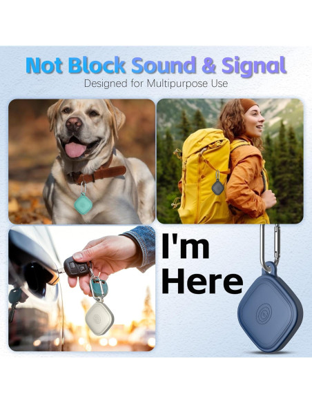 Funda de Silicona Impermeable QINZAC para Tile Mate 2024 - 4 Pcs