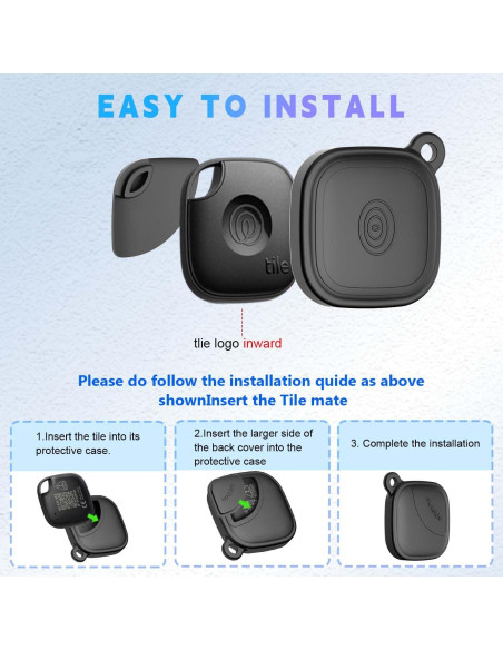 Funda de Silicona Impermeable QINZAC para Tile Mate 2024 - 4 Pcs