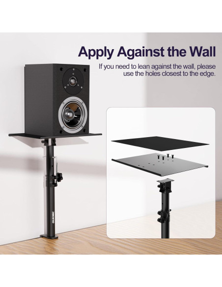 Soporte de Altavoz de Escritorio OUKMIC Ajustable 34-46 cm