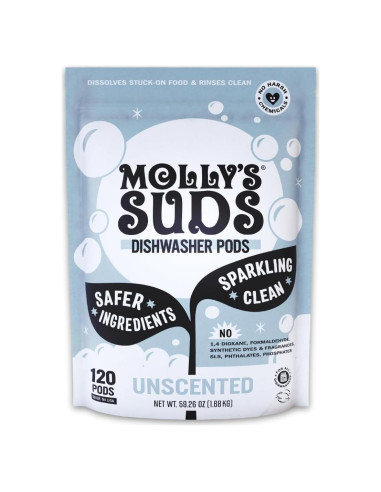 Bolsas de Detergente para Lavavajillas Molly's Suds 120 Unidades