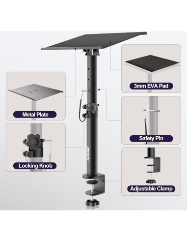 Soporte de Altavoz de Escritorio OUKMIC Ajustable 34-46 cm