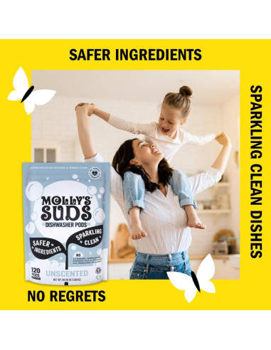 Bolsas de Detergente para Lavavajillas Molly's Suds 120 Unidades
