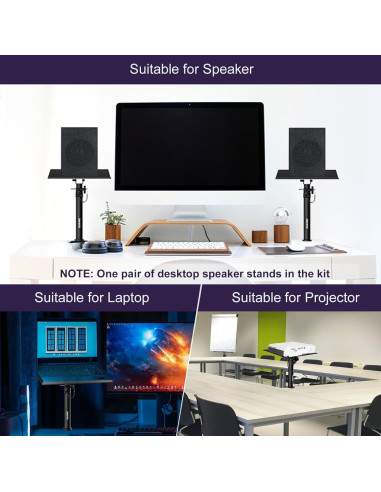 Soporte de Altavoz de Escritorio OUKMIC Ajustable 34-46 cm