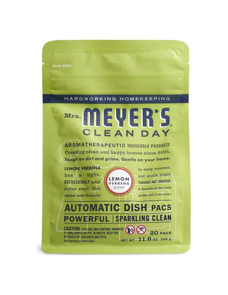 Cápsulas Automáticas para Lavavajillas Mrs. Meyer's 20 Unidades Verbena de Limón