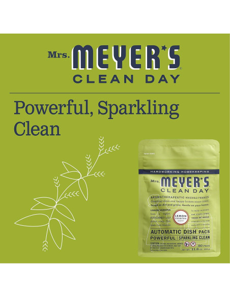Cápsulas Automáticas para Lavavajillas Mrs. Meyer's 20 Unidades Verbena de Limón
