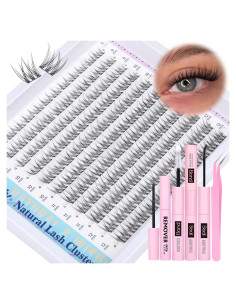 Kit de Extensión de Pestañas Newcally 9-12mm Suaves y Naturales