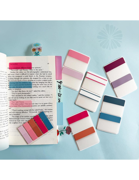 Pestañas Adhesivas ELII 300 Pcs Escriturables y Reposicionables