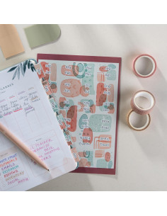 Planificador Laminado DiverseBee - 24 Pestañas Geométricas 2