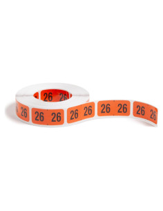 Etiquetas de Año Codificadas por Color Smead 2026 Naranja 500 Unidades