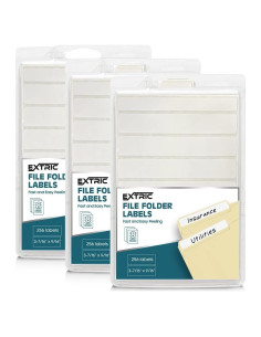 Etiquetas Autoadhesivas para Carpetas EXTRIC 768 Unidades