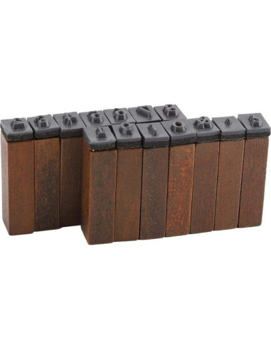 Set de Sellos de Alfabeto 70 PCS LYFJXX de Madera Vintage