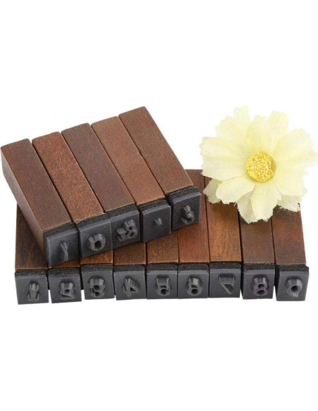 Set de Sellos de Alfabeto 70 PCS LYFJXX de Madera Vintage Set de Sellos de Alfabeto 70 PCS LYFJXX de Madera Vintage