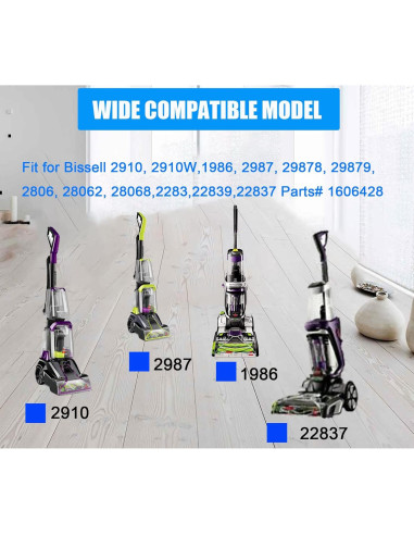 Cinturones de Vacío Bissell 2910, 2 Piezas, Goma Premium