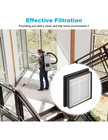 Filtro HEPA JIOTAR 107315 para Aspiradoras ProTeam - 2 Piezas