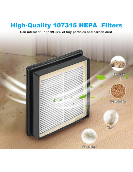 Filtro HEPA JIOTAR 107315 para Aspiradoras ProTeam - 2 Piezas