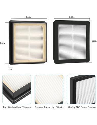 Filtro HEPA JIOTAR 107315 para Aspiradoras ProTeam - 2 Piezas