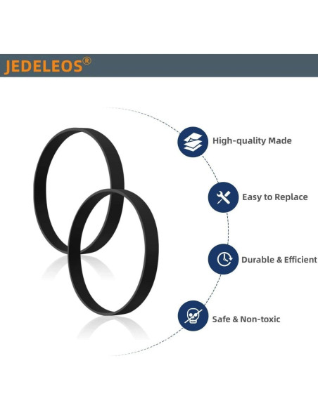 Cinturones de Reemplazo JEDELEOS para Aspiradora Hoover WindTunnel - Paquete de 2 Cinturones de Reemplazo JEDELEOS para Aspiradora Hoover WindTunnel - Paquete de 2