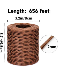 Alambre Floral Marrón 2 mm 200 Metros KINGLAKE para Manualidades 2