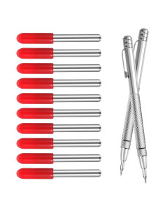 Bolígrafo de Grabado Prasacco 2 Pcs Carburo Tungsteno con Imán