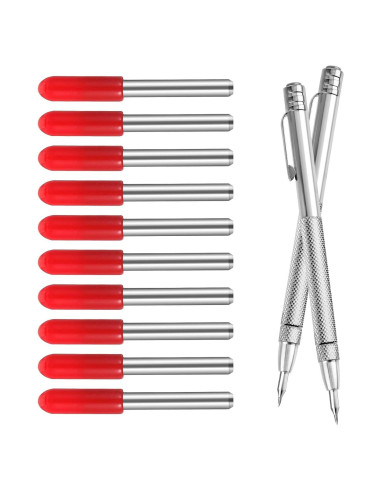 Bolígrafo de Grabado Prasacco 2 Pcs Carburo Tungsteno con Imán