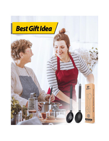 Paquete de 2 Cucharas de Cocina de Silicona BUNDLEPRO - Antiadherente y Resistentes al Calor