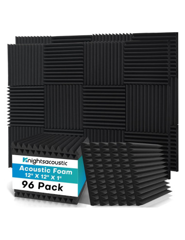 96 Paneles de Espuma Acústica Knightacoustic 30.48x30.48 cm