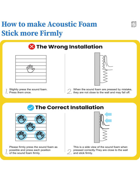 Paquete de 12 Paneles Acústicos Autoadhesivos HEMRLY 1" Negro Paquete de 12 Paneles Acústicos Autoadhesivos HEMRLY 1" Negro