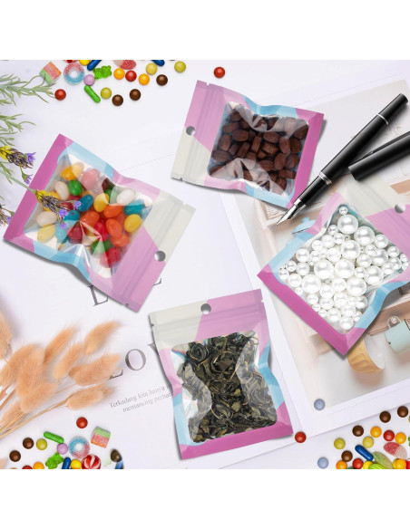 100 Bolsas de Empaque Holográficas Reutilizables 8.89x11.94cm