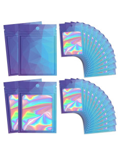 100 Bolsas Reutilizables Mylar VEEMOS 8.9x11.9 cm Azul
