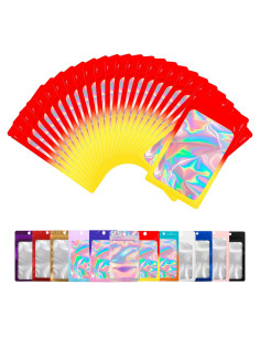 Paquete de 100 bolsas resellables Mstar Pack 6x10 cm holográficas