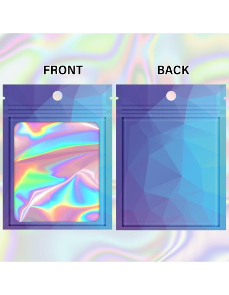 100 Bolsas Reutilizables Mylar VEEMOS 8.9x11.9 cm Azul