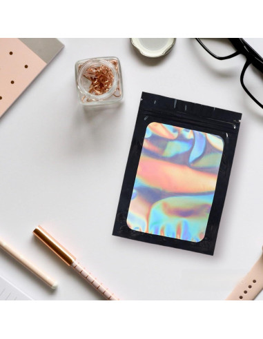 Paquete de 50 bolsas Mylar negras DYMSUP 6.1x6.1cm reutilizables