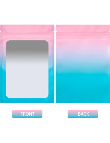 Paquete de 100 Bolsas Mylar Reutilizables 14 x 20 cm STUs