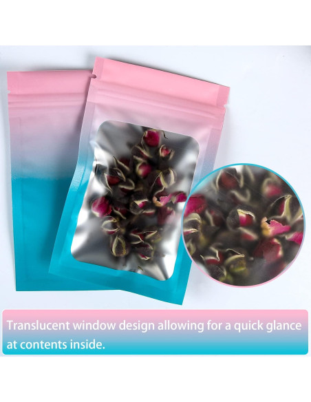 Paquete de 100 Bolsas Mylar Reutilizables 14 x 20 cm STUs