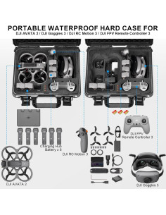 Estuche Duro Impermeable Lekufee para DJI Avata 2 - Negro 2