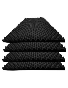 Paquete de 4 Paneles Acústicos 121.9x60.9 cm Espuma Negra
