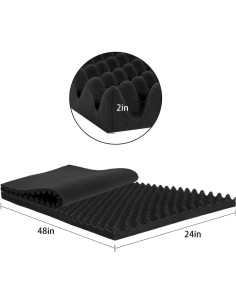 Paquete de 4 Paneles Acústicos 121.9x60.9 cm Espuma Negra 2