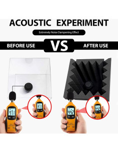 Paneles Acústicos Piramidales 30.48x30.48 cm - Paquete de 36 2