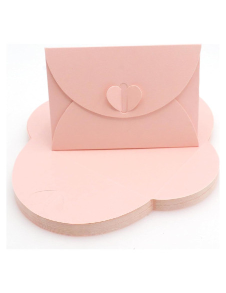 32 Mini Sobres Rosa con Cierre en Forma de Corazón Joyangy