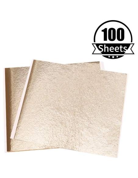 Hojas de Oro Imitación KINNO 100 Hojas 13x13.5cm Decoración