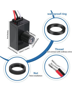Sensor Fotoeléctrico Flutesan 3 Piezas 120-277V Exterior 2